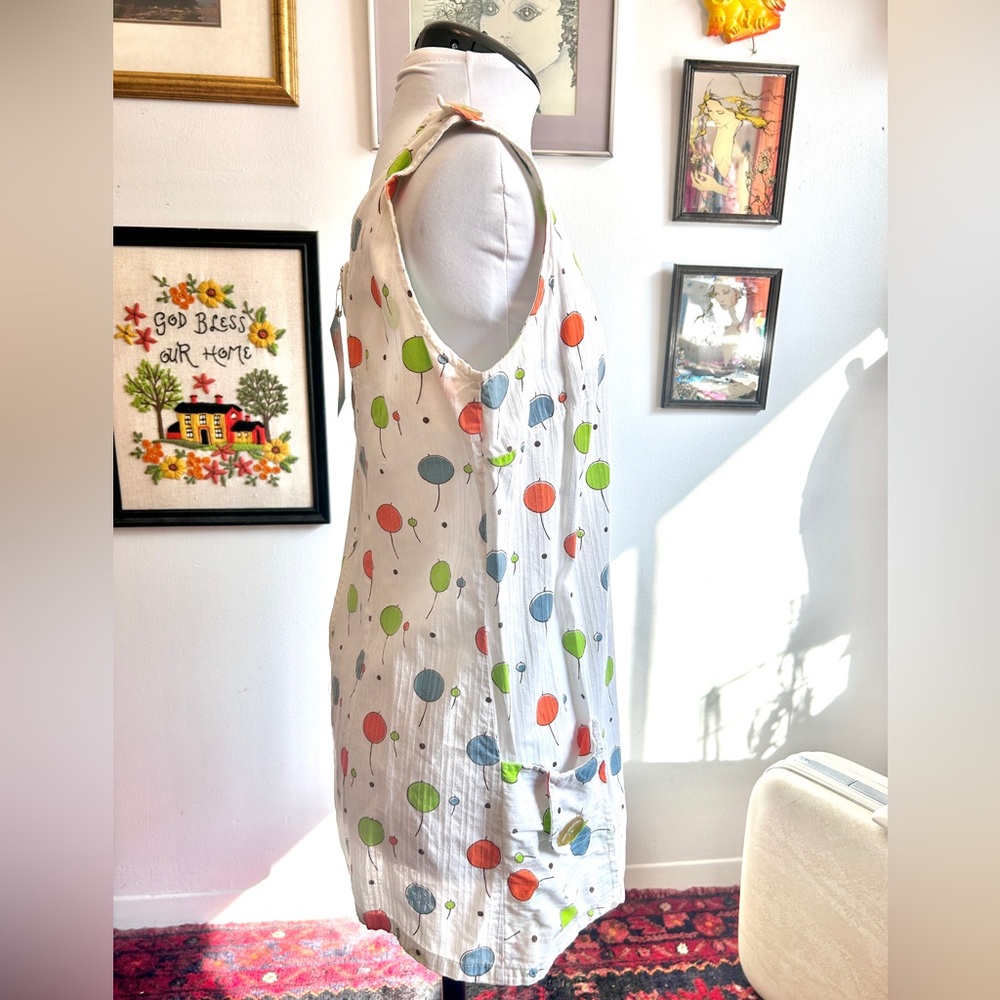 Clowncore Mod 1960s Balloon Print Sleeveless Tunic - Picture 3 of 7
